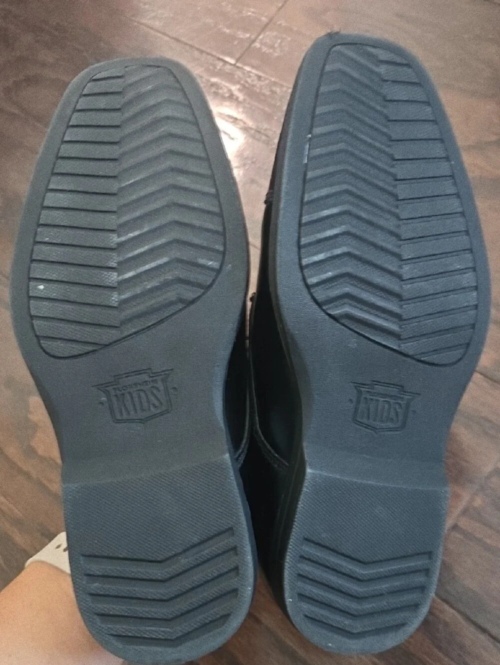 Florsheim Boys Black Cap-Toe Derby Shoes